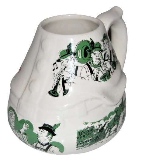 Vintage Ceramic Octoberfest themed, Beer Belly Mug - `Great beer bellies are made not born`