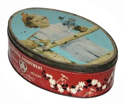 Vintage, Collectible Premier Biscuit Company Luxury Assortment Biscuit Tin
