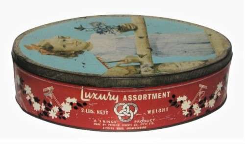 Vintage, Collectible Premier Biscuit Company Luxury Assortment Biscuit Tin