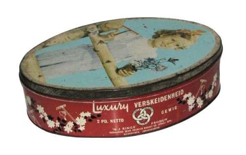 Vintage, Collectible Premier Biscuit Company Luxury Assortment Biscuit Tin