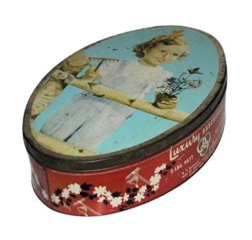 Vintage, Collectible Premier Biscuit Company Luxury Assortment Biscuit Tin