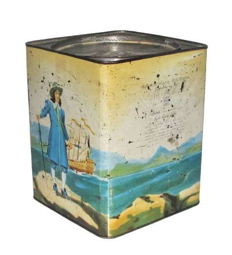 Very, Rare and Collectible Vintage Riebeeck Coffee Souvenir Tin 1652-1952