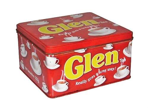 Contemporary, Collectible Glen Tea Caddy Tin