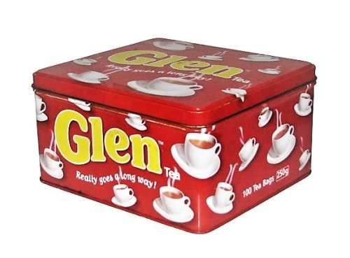 Contemporary, Collectible Glen Tea Caddy Tin