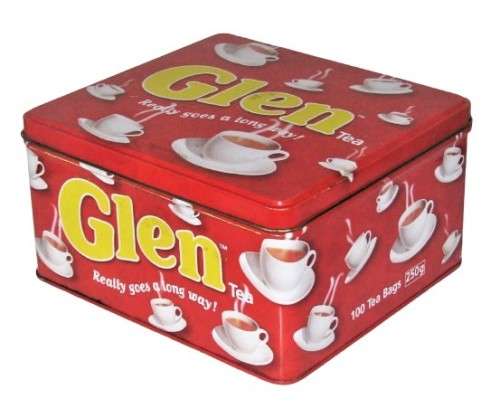 Contemporary, Collectible Glen Tea Caddy Tin