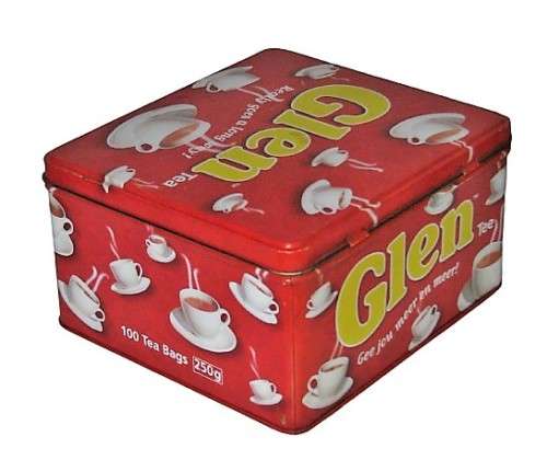 Contemporary, Collectible Glen Tea Caddy Tin