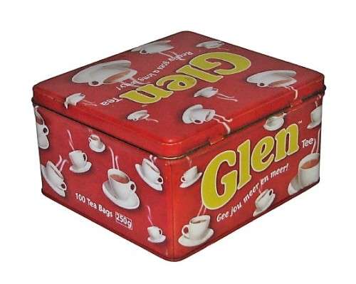 Contemporary, Collectible Glen Tea Caddy Tin