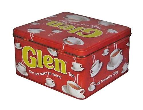 Contemporary, Collectible Glen Tea Caddy Tin