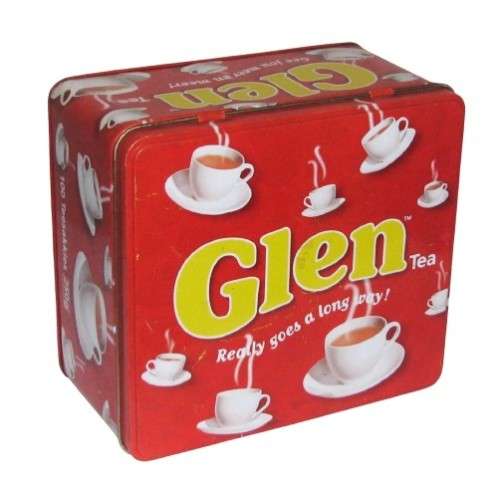 Contemporary, Collectible Glen Tea Caddy Tin