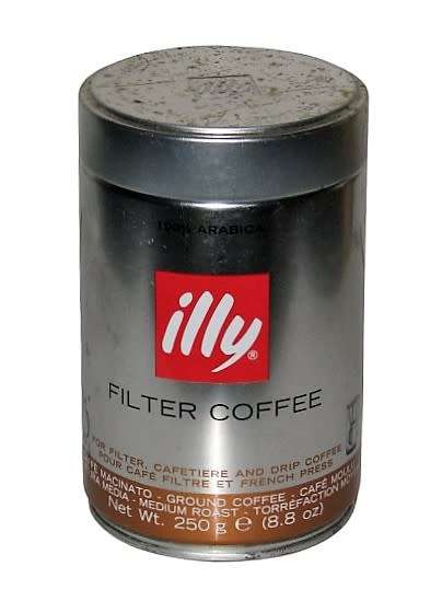 Contemporary Collectible illy Filter Coffee Tin