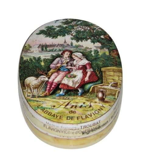 Vintage, Collectible Anis de L`abbaye de flavignen Bonbon Tin