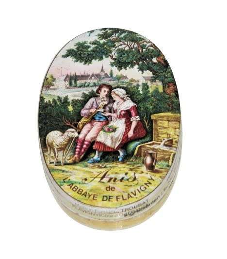 Vintage, Collectible Anis de L`abbaye de flavignen Bonbon Tin