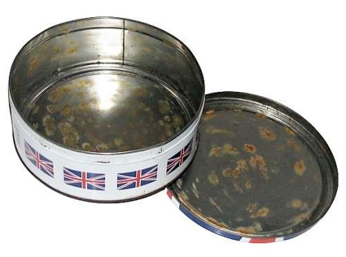 Vintage, Collectible Round Tin Decorated with the Union Jack