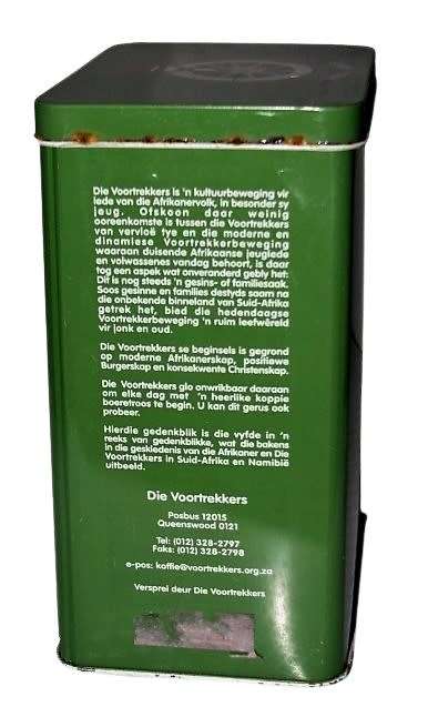 Vintage Voortrekker Filterkoffie Tin - Die Transvaalse Boere herwin hul onhafhanklikheid in 1881