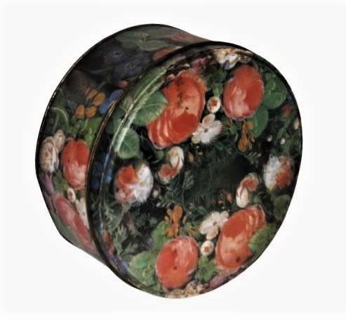 Vintage, Collectible Medium Sized Floral Storage/Biscuit Tin