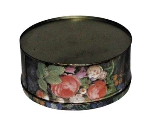 Vintage, Collectible Medium Sized Floral Storage/Biscuit Tin