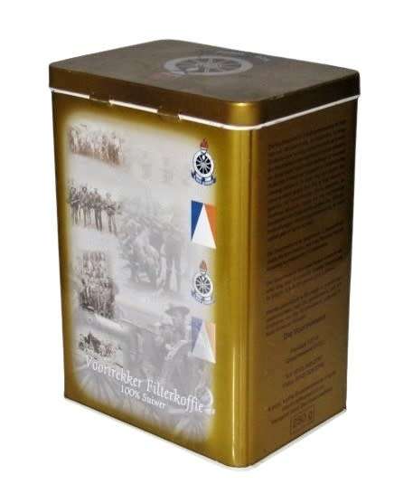 Vintage Voortrekker Filterkoffie Tin - Die Anglo Boereoorlog `n eeu gelede