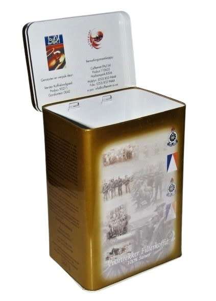 Vintage Voortrekker Filterkoffie Tin - Die Anglo Boereoorlog `n eeu gelede