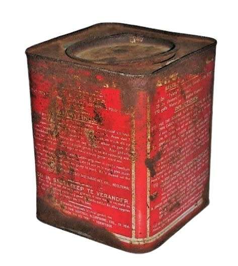 Vintage, Collectible Rustic Pure Ground Caustic Soda Tin