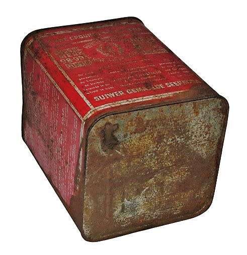 Vintage, Collectible Rustic Pure Ground Caustic Soda Tin