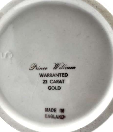 Vintage Prince William Warranted 22 ct Gold Trimmed Mug - Champion Mug