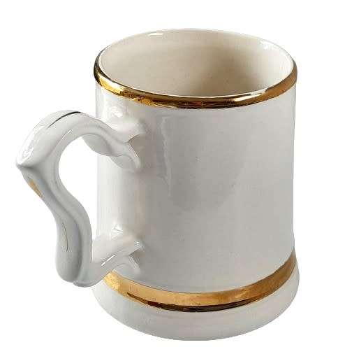 Vintage British Pottery 22 ct Gold Trimmed Mug - Where the h*** are you?
