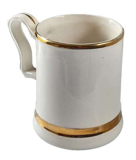Vintage British Pottery 22 ct Gold Trimmed Mug - Where the h*** are you?