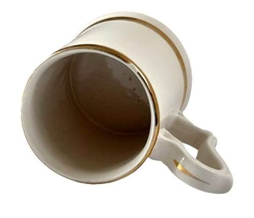 Vintage British Pottery 22 ct Gold Trimmed Mug - Where the h*** are you?