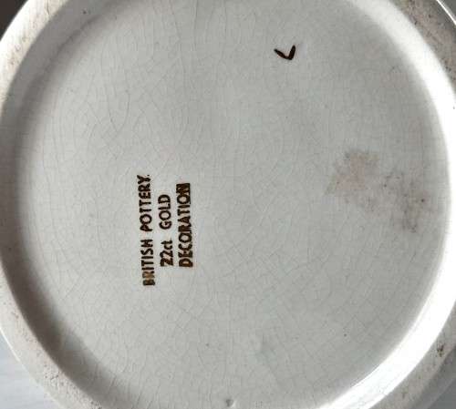 Vintage British Pottery 22 ct Gold Trimmed Mug - Where the h*** are you?