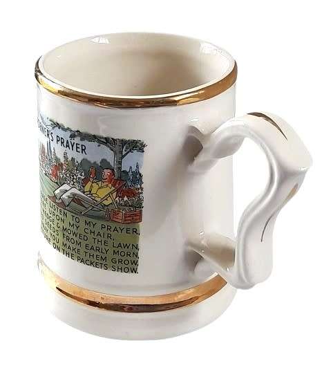 Vintage Prince William Warranted 22 ct Gold Trimmed Mug - The Gardener`s Prayer