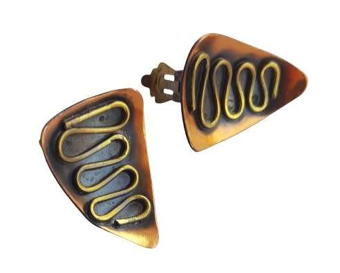 Retro/Vintage Copper and Brass Clip-on Earrings