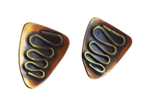 Retro/Vintage Copper and Brass Clip-on Earrings