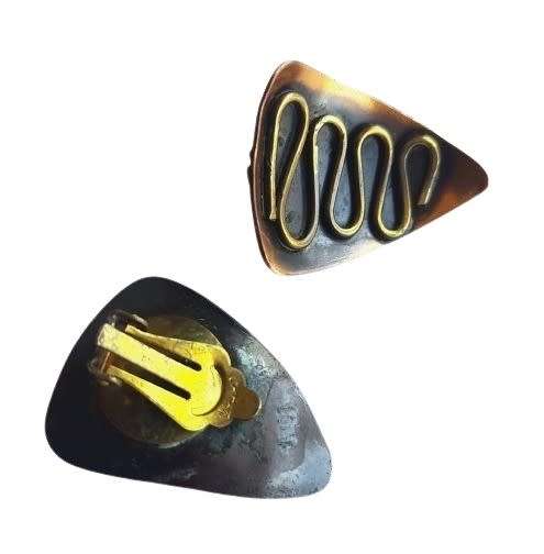Retro/Vintage Copper and Brass Clip-on Earrings