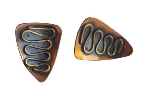Retro/Vintage Copper and Brass Clip-on Earrings