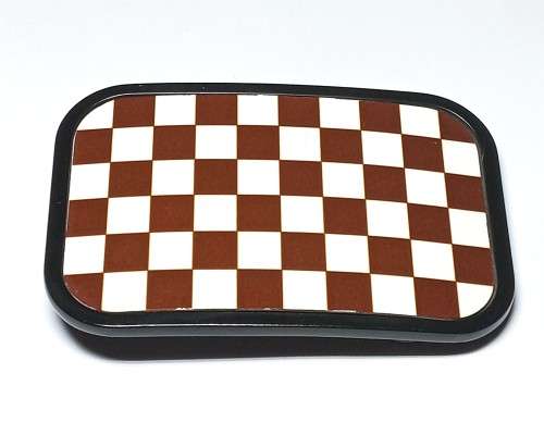 Retro Rectangular Checkered Men`s Belt Buckle by Buckle Down