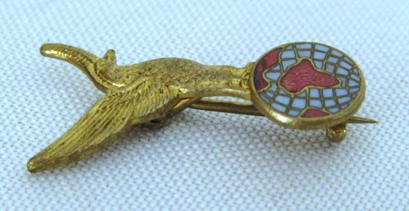 Vintage RAF Royal Airforce Association Brass and Enamel Badge