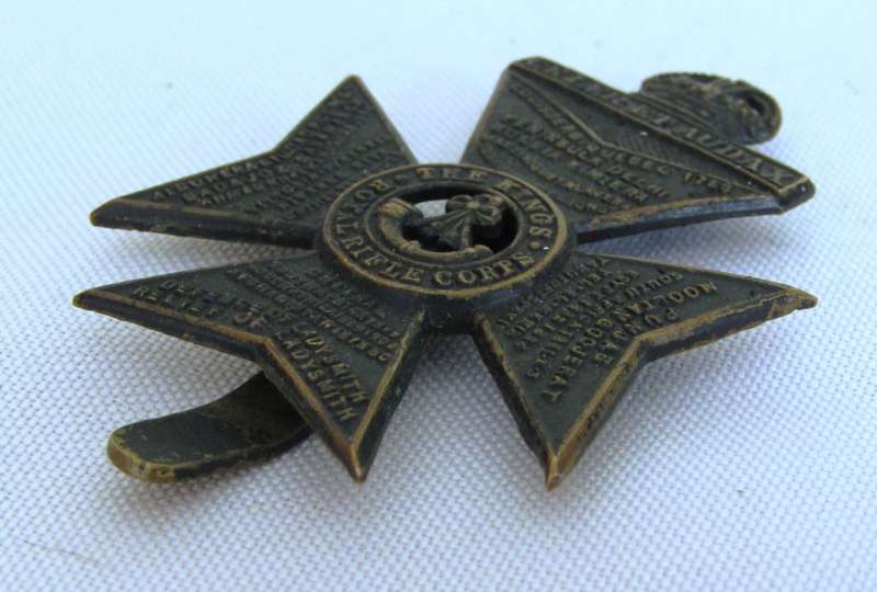 British King`s Royal Rifle Corps Cap Badge