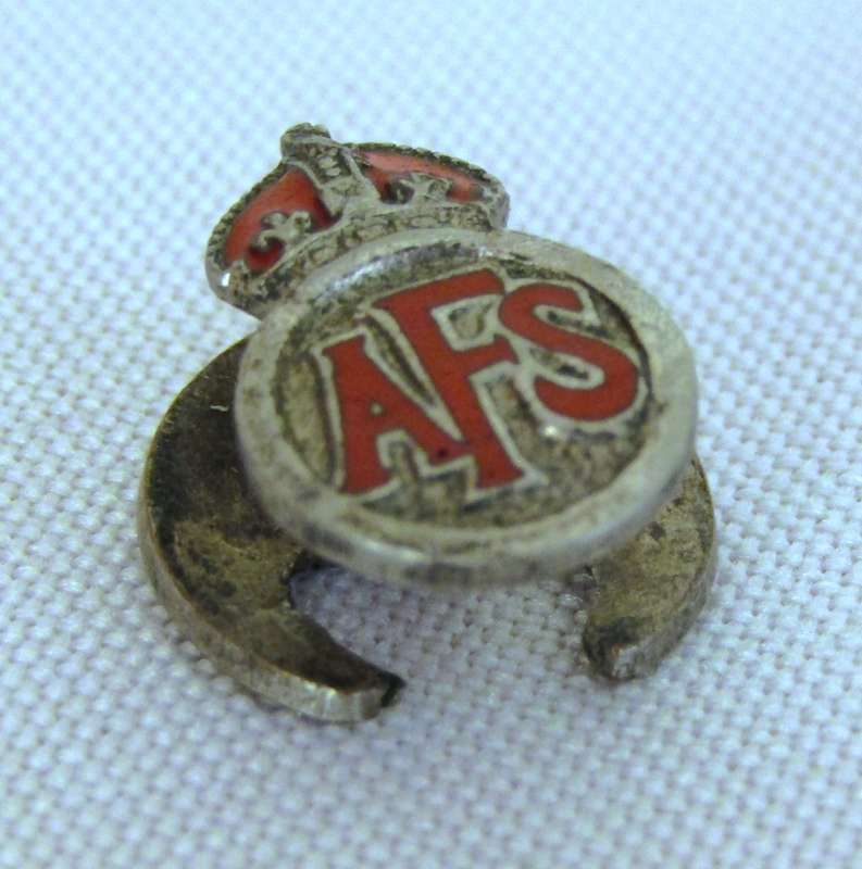WW2 Auxiliary Fire Service EPNS and Enamel Badge