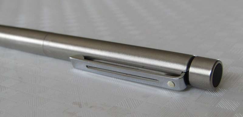 c1982 Sheaffer Targa Slim Fountain Pen 1001s Brushed Stainless Steel Slimline