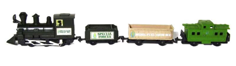 Special Forces,  88th Division, Battery powered Locomotive with 3 cars Made in Hongkong