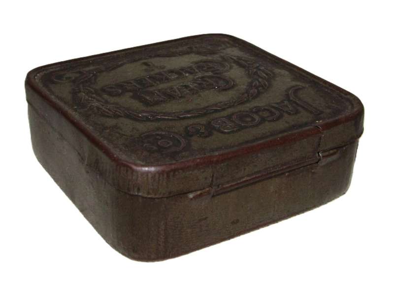Antique Jacobs and Co Biscuit Manufacturer Sample Tin - Cream Crackers c1912