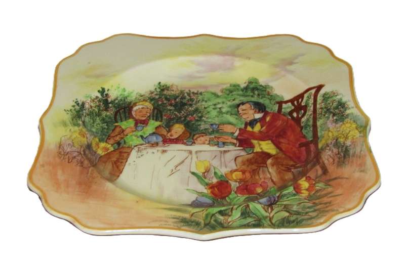 Vintage Royal Doulton `A Hundred Years Ago` series Cake Plate. Pattern number: D5499 c1934