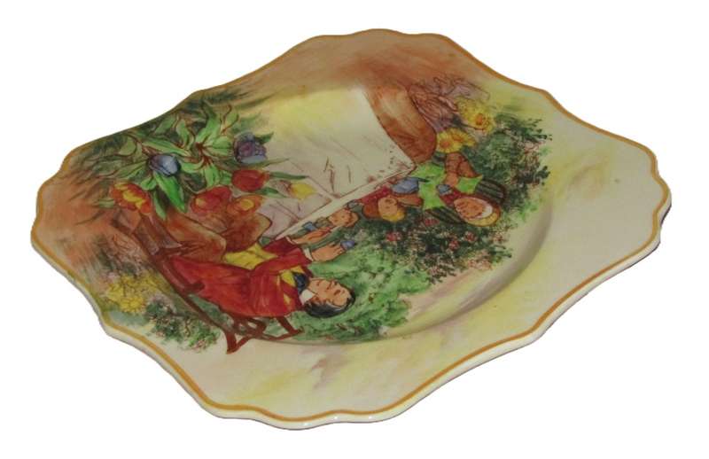 Vintage Royal Doulton `A Hundred Years Ago` series Cake Plate. Pattern number: D5499 c1934