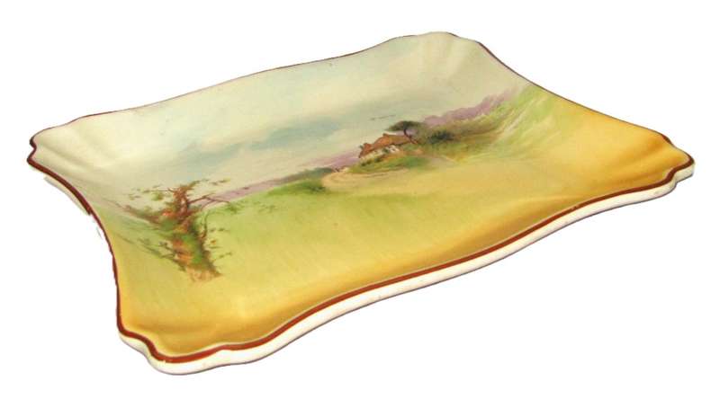 Vintage Royal Doulton `English Cottages` series tray/plate. Pattern Number: D6959 c1930