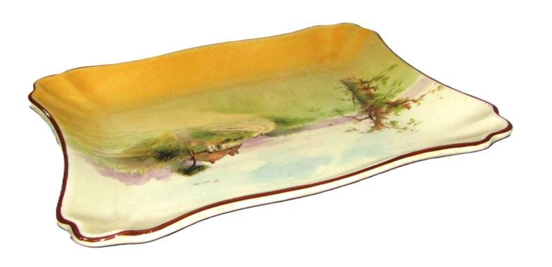 Vintage Royal Doulton `English Cottages` series tray/plate. Pattern Number: D6959 c1930