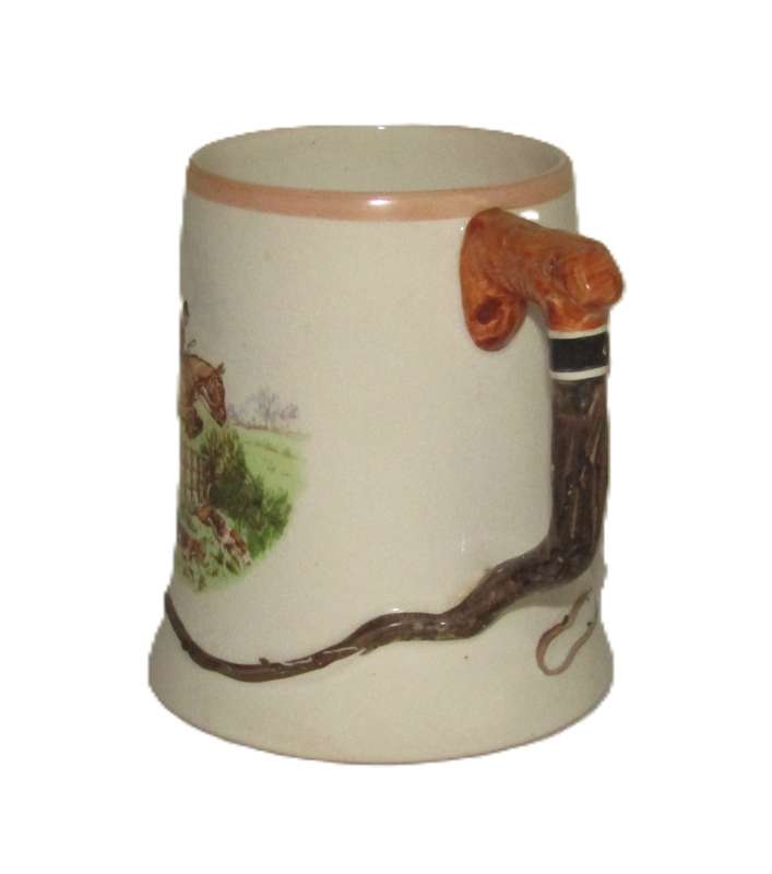Vintage Ambassador Ware, England. English Hunting Scenes Whip Handle Mug/Tankard c1940