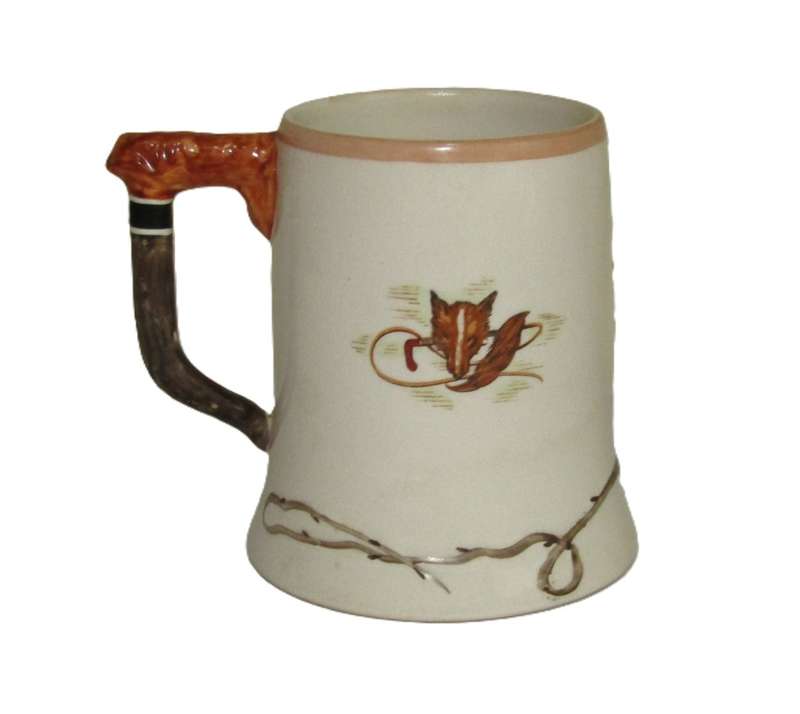 Vintage Ambassador Ware, England. English Hunting Scenes Whip Handle Mug/Tankard c1940