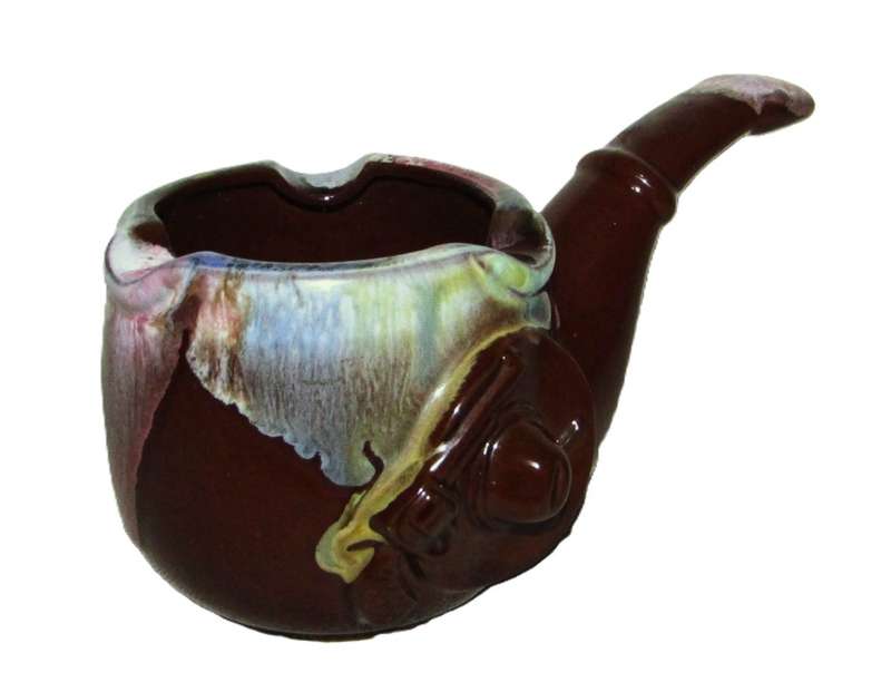 Vintage 1950's Western Themed Pipe-shaped Ashtray
