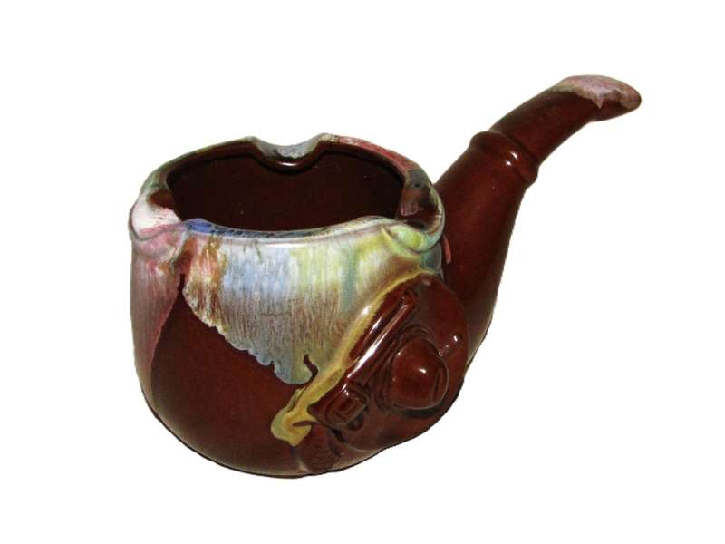 Vintage 1950's Western Themed Pipe-shaped Ashtray
