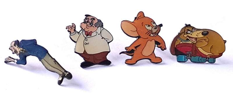 Collectible group of Four Enamel Pins - Characters from Tom and Jerry